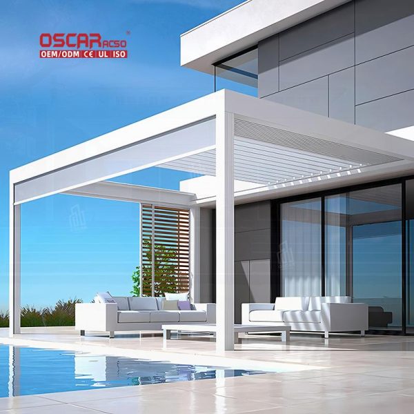 Pergola Parts Garden Patio Backyard with Sunshade and Ventilation Function Stylish Durable Structure Retractable Pergola