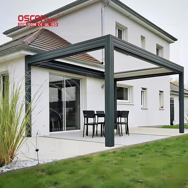 Adjustable Aluminum Louvered Outdoor Roofs and Shelters Gardens Patios Backyards Bioclimatic Functional Retractable Pergola