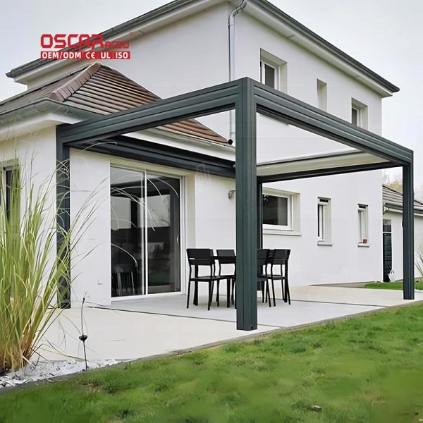 Custom Modern Waterproof Aluminum Louvered Pergola Awning Garden Patio Balcony Retractable Pergola