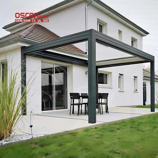 Outdoor Aluminum Waterproof Louvered Pergola Patio Garden Ideal Backyard Courtyard Retractable Pergola
