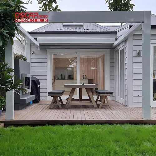 Aluminium Adjustable Rotating Outdoor Shade Backyard Patio Garden Pergola Blinds Retractable Pergola