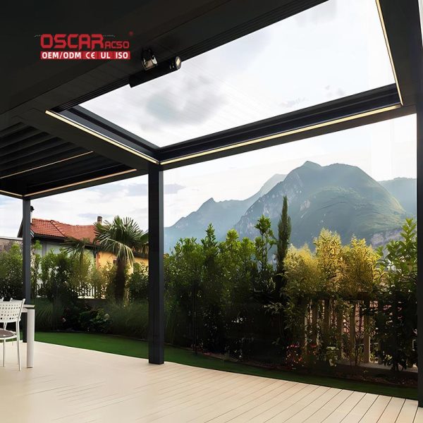 Aluminum Outdoor Sun Shade Structure Garden Patio and Backyard Ideal Relaxing and Entertaining Retractable Pergola