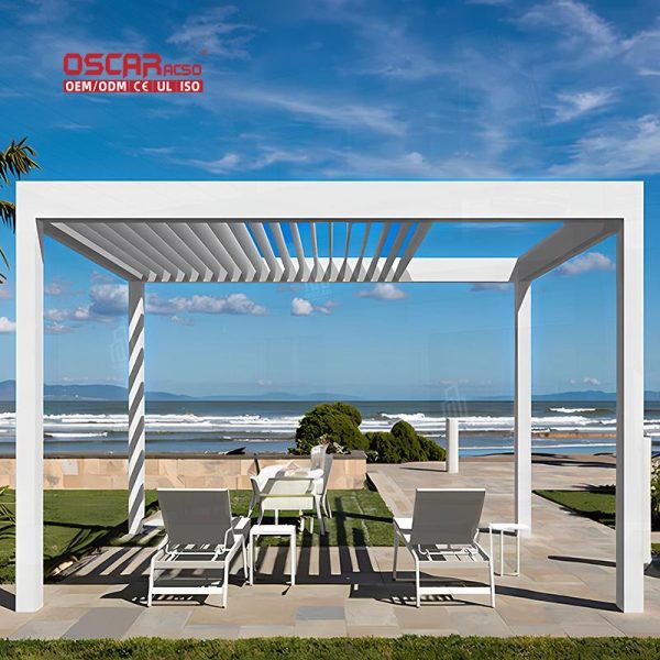 Backyard with Perfect Ideas and Removal Function Suitable Outdoor Gatherings Family Parties Picnics Retractable Pergola