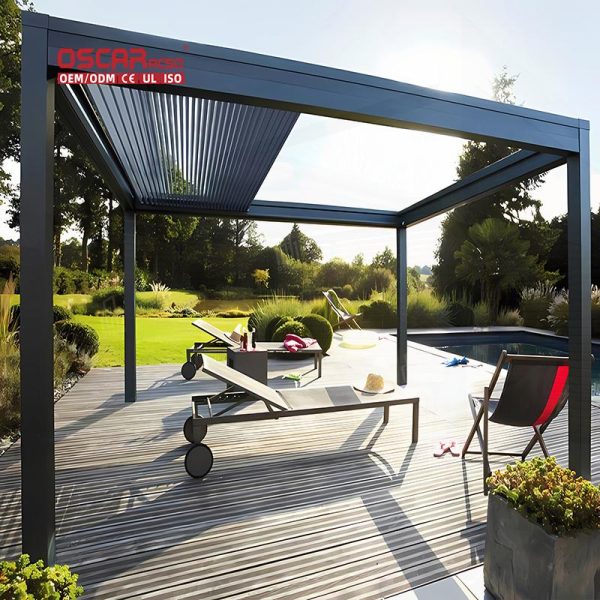 Pergola Roof Coverings with Adjustable Angle and Weather  Resistant Suitable Gardens Patios and Backyards Retractable Pergola