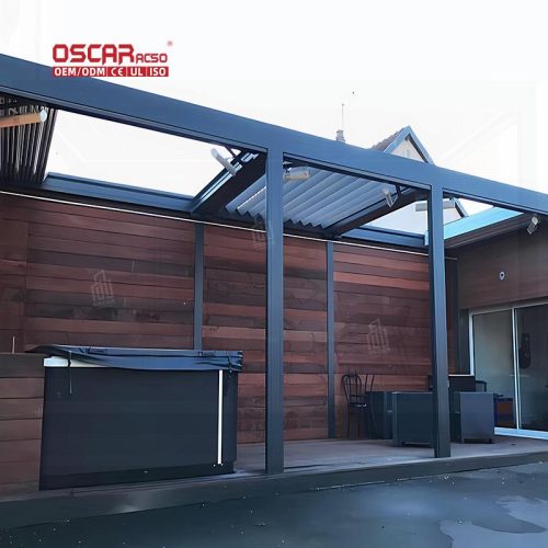 with Led Lighting Outdoor Garden Patio Ideal Entertaining and Relaxing European Design Energy  Saving Retractable Pergola