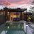 Bioclimatic Louvered Aluminum Gazebo with Blinds Glass Door Waterproof Motorized Garden Patio Backyard Retractable Pergola