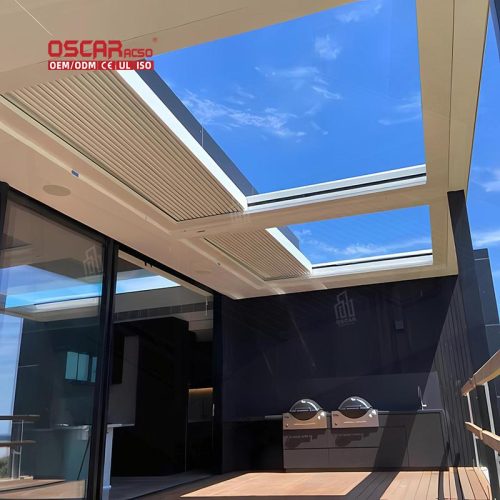Outdoor Automatic Waterproof Pergola Gazebo Balcony Patio Terrace Motorized and Steel Structure Wholesale Retractable Pergola