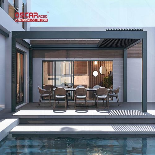 Pergola Parts with Sunshade and Ventilation Features Stylish Modern Garden Patio Backyard Outdoor Use Retractable Pergola
