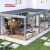 Electric Sunshade with Led Light and Automatic Roof System Modern Aluminium Structure Garden Patio Terrace Retractable Pergola