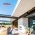 Waterproof Aluminum Louver Roof System with Led Lights For Garden Patio Backyard Outdoor Retractable Pergola
