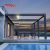 Retractable Bioclimatic Outdoor Furniture Set with Led Lighting Back Yard Patio Garden Retractable Pergola