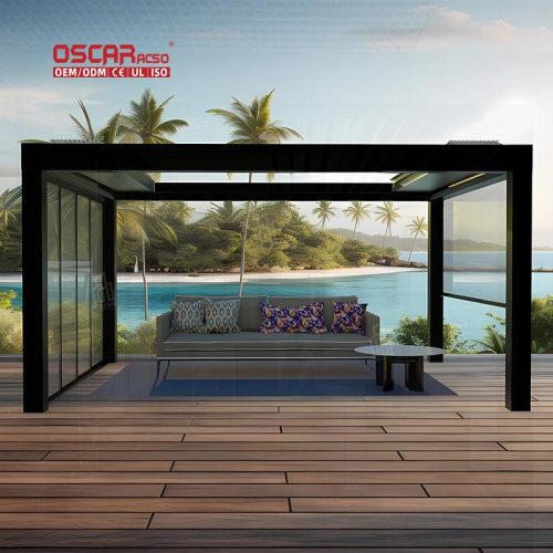 Aluminum Patio Shade Covers Patio Pergola Balcony Ideal Outdoor Dining and Relaxing Stylish Durable Canopy Retractable Pergola