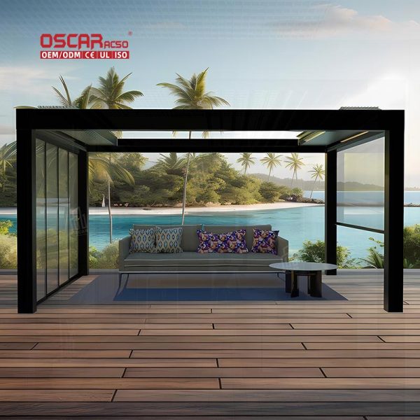 Aluminum Patio Shade Covers Patio Pergola Balcony Ideal Outdoor Dining and Relaxing Stylish Durable Canopy Retractable Pergola