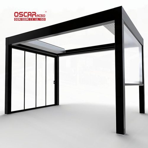 Outdoor Aluminum Adjustable Waterproof Louvers High - Quality Pergola Garden Patio Terrace Retractable Pergola