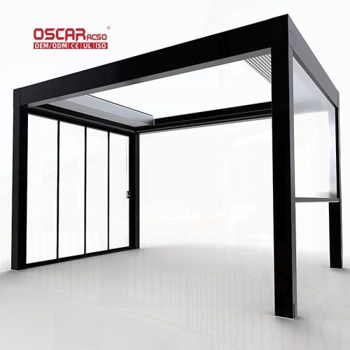Motorized Louver Bioclimatic Outdoor Pergola Shading Ventilating Smart Stylish Patio Garden Balcony Retractable Pergola