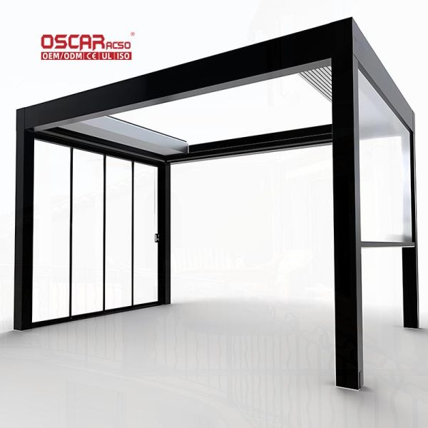 Motorized Louver Bioclimatic Outdoor Pergola Shading Ventilating Smart Stylish Patio Garden Balcony Retractable Pergola