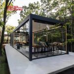 Aluminum Louvre Opening Roof Kit Outdoor Patio Garden Balcony innovative Adjustable Roofing System Retractable Pergola