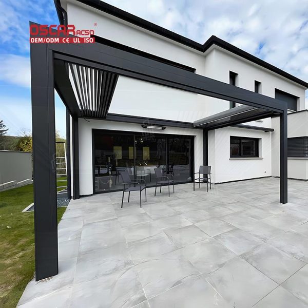 Retractable Folding Outdoor Aluminum Pergola System Garden Patio Poolside Retractable Pergola