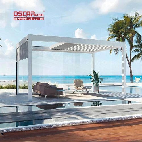 4X2 Alum Column Terraza Pergola with Uv Protection and Wind Resistance Stylish Durable Garden Patio Backyard Retractable Pergola