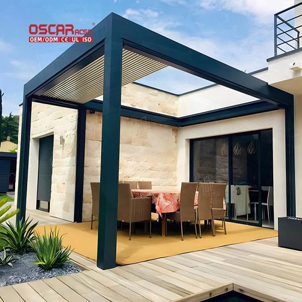 Sun Shading Ventilating Outdoor Patio Garden Backyard Alum Sunshade Outdoor Canopy Retractable Pergola