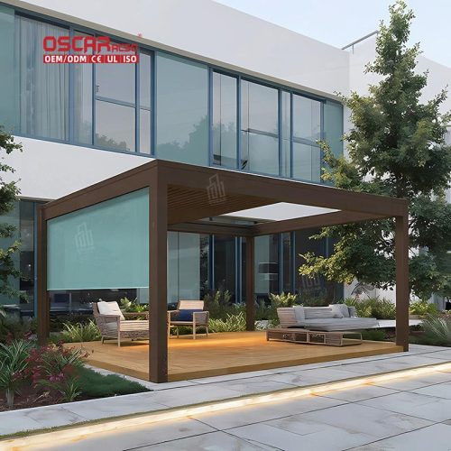 Customized Movable Louvers Aluminium Outdoor Bioclimat Pergola with Modern Style Garden Patio Backyard Retractable Pergola