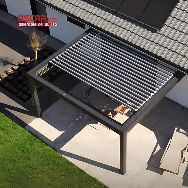 Australia Outdoor Weatherproof Biological Louvered Aluminium Pergola Kits Garden Patio Backyard Retractable Pergola