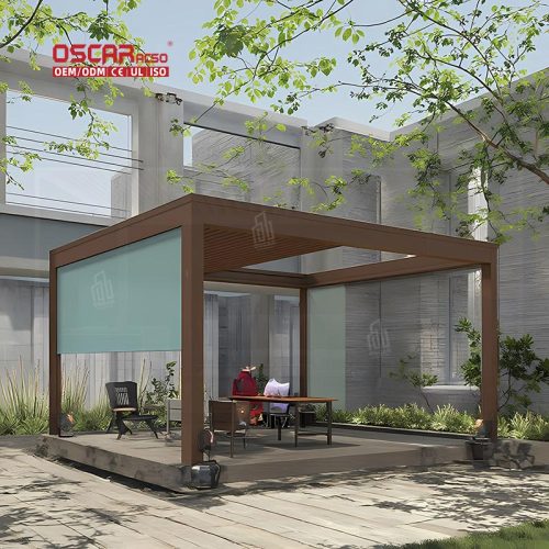 Portable Foldable Outdoor Canopy Shade For Garden Patio Swimming Pool European Style Lightweight Shelter Retractable Pergola