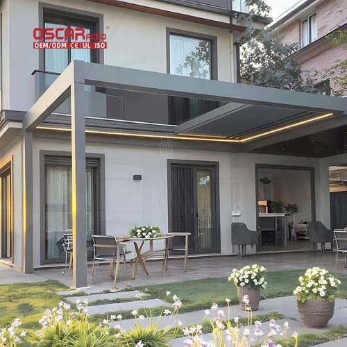 Ventilation Functions Stylish Modern Grape Trellis Alternative Garden Patio and Backyard in European Style Retractable Pergola