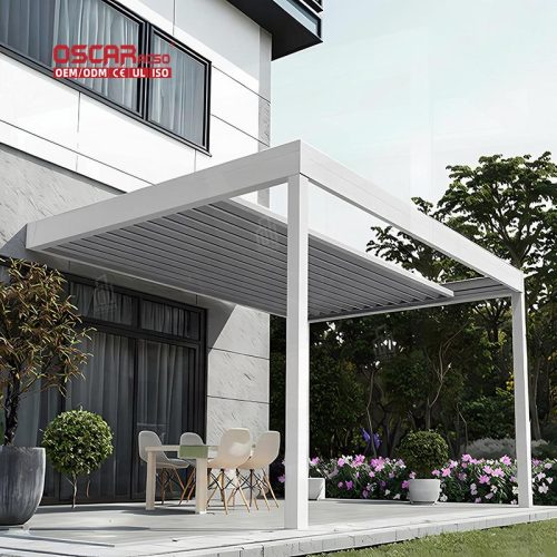 Outdoor Automatic Sun - Blinding Retractable Canopy Garden Patio Balcony Modern Arbour - Like Pergola Retractable Pergola