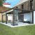 Aluminum Outdoor Electric Opening Garden Shade Structure with Led Light For Patio Balcony Backyard Retractable Pergola