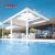 Modern Wall - Mounted Aluminium 2 - Post Pergola Patio Garden Balcony with Sunshade Ventilation Feature Retractable Pergola