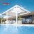 Pergola with Led Lighting Solar Powered Weather Resistant Outdoor Patio Garden Backyard European Style Retractable Pergola