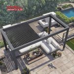 Aluminum Pergola Coverings with Electric Opening Function Ideal Garden Patio Backyard Outdoor Space Retractable Pergola