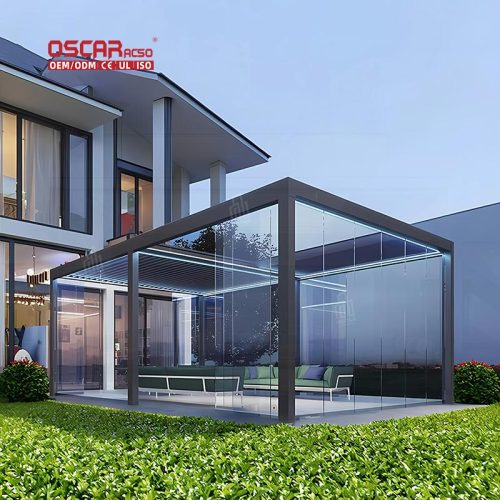 Motorized Aluminium Verandah Cover Patio Commercial Pergola Ideal Outdoor Events and Garden Parties Retractable Pergola