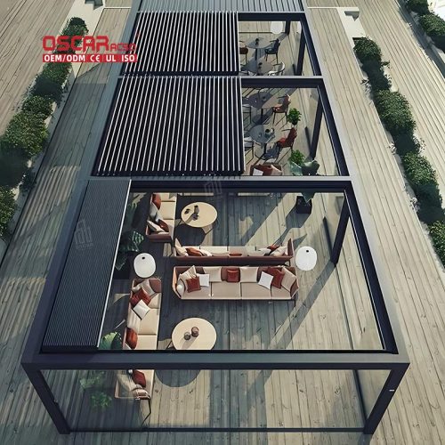 Outdoor Waterproof Sunshade Aluminium Canopy Car Parking Patio Garden Retractable Pergola