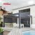 5X5M Motorized Waterproof Louvers Outdoor Patio and Garden Shading Ideal Backyard Poolside and Balcony Retractable Pergola