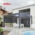Retractable Outdoor Furniture Set with Led Lighting Bioclimatic Structure Back Yard Patio Garden Retractable Pergola
