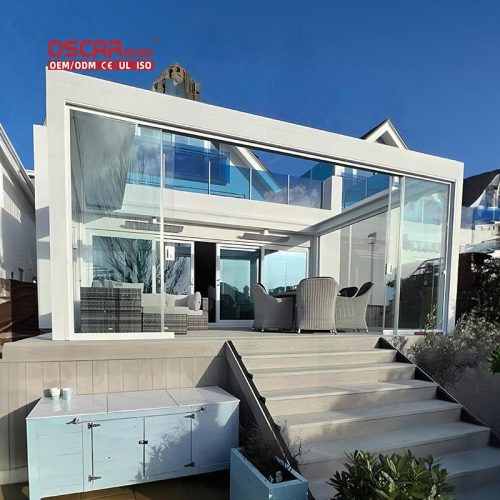Sustainable Waterproof Customized Motorized Louver Canopy Electric Roof Kits Patio Garden Backyard Retractable Pergola