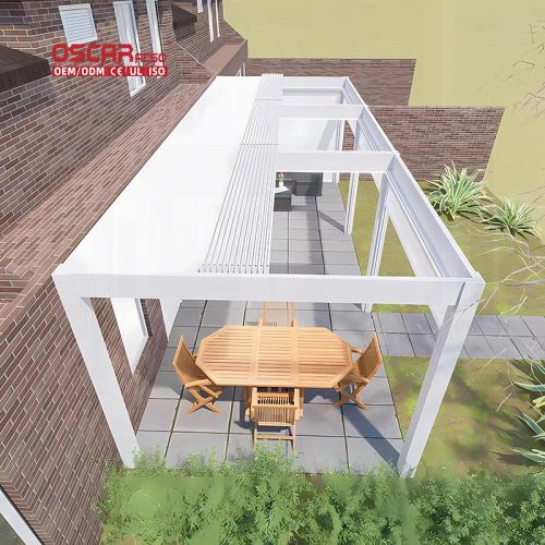 Automatic Smart Waterproof Aluminium Outdoor Louver Roof System Patio Garden Motorized Pergolas Retractable Pergola