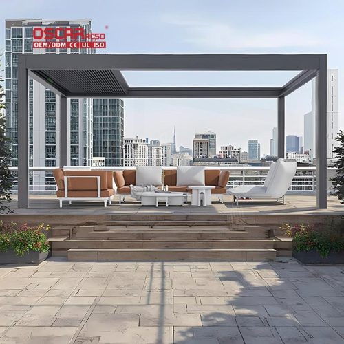 Portable Bioclimat Pergolas Backyard Patio and Outdoor Relaxing Retractable Pergola