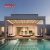 Motorized Aluminum Flat Roof Metal Pavilion with Curtains Outdoor Patio Garden Backyard Bioclimated Luxury Retractable Pergola