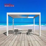 Aluminum Pergola Gazebo with Adjustable Louvre Roof Eco  Friendly Customized Garden Patio Backyard  Retractable Pergola