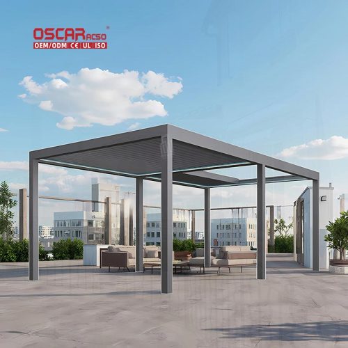 Aluminium Louvered Pergola Weatherproof Biological For Outdoor Easy Lifestyle Ibiza Patio Garden Balcony Retractable Pergola