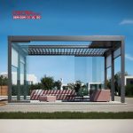 Gazebos Outdoor Awning with Sun Protection and Ventilation Function Stylish Modern Garden Patio Backyard Retractable Pergola