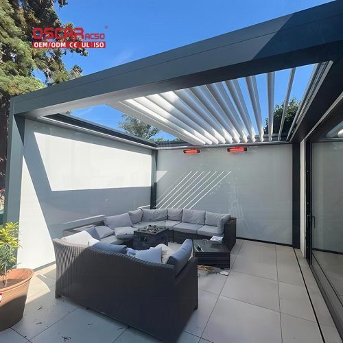 Modern Design 4X6 Aluminum Outdoor Pergola with Opening Roof Garden Patio Bbq Retractable Pergola