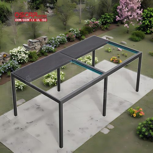 Motorized Louvered Roof Awning Systems Garden Patio Balcony Bioclimatic Pergola  Affordable Price Retractable Pergola