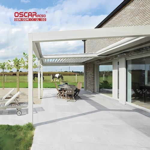 Adjustable Bioclimatic Louvered Aluminum Pergola European Gardens American Patios Backyard Parties Retractable Pergola