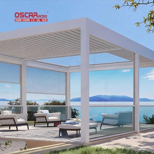 Metal Sun Shade with Curtain Patio Garden Gazebo Ideal Relaxing Entertaining Lounging innovative Stylish Retractable Pergola