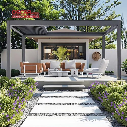 Aluminium Structure Home and Garden Use Outdoor Shade and Relaxation Areas Building Structures Retractable Pergola
