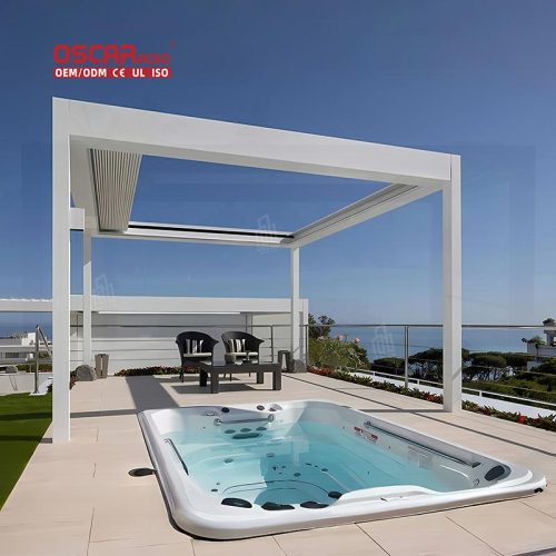 Outdoor Aluminum Gazebo Pergola Patio Lawn Yard Luxury Elegant Shade Shelter Retractable Pergola